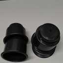 Amarine-made (Set of 4) Black Recessed Drop in Plastic Cup Drink Can Holder with Drain for Boat Car Marine Rv - Black
