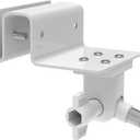 Holicfun Gutter Mount for Ring, Blink, Eufy, and Arlo Outdoor Security Cameras, No-Drill Installation, 360 Adjustable, Weather-Resistant, White