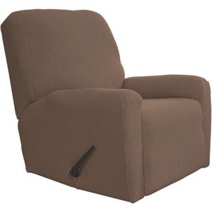 Easy-Going Stretch Recliner Chair Sofa Slipcover Washable Brown
4-pieces Sofa Cover Furniture Protector Couch Soft with Elastic Bottom Spandex Jacquard Fabric Small Checks