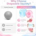 2 pcs Coconut Oil Squishy, Coconut Oil Slow Rising Squeeze Stress Ball Soft Novelty Toy Clear Jelly Bubblegum Texture Coconut Oil Squishies Toys for Relaxation and Stress Relief