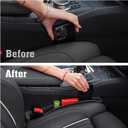 Car Seat Gap Filler Organizer 2 Pack with Sunglass Bag, Car Accessories Seat Gap Filler Organizer for Automotive, Car Organizer Suitable for SUV,Trunk and Sedan, Interior Accessories(Black)