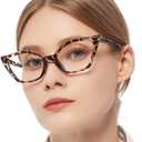 MARE AZZURO Blue Blocking Glasses for Women, Cat Eye Computer Gaming Glasses for Eyestrain, Magnification Strength: 0.0 x