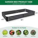Land Guard 2 Pack 841ft Galvanized Metal Raised Garden Bed, Metal Planter Kit Box Outdoor for Deep-Rooted Vegetables, Flowers, Green and Herbs (Gray)