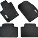 Mopar 82214880AC Carpet Floor Mats Premium Carpet Mat, First and Second Row, Black, 36 oz with Jeep embroidered logo