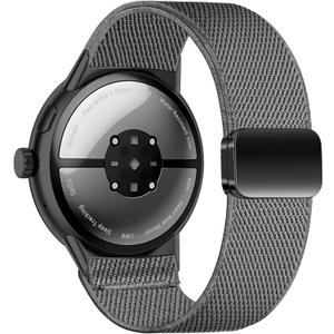 Magnetic Bands Compatible with Google Pixel Watch 3/4 45mm, Stretchy Nylon Soft Loop Strap Replacement Adjustable Elastic Wristband for Pixel 4/3 45mm Smart Watch for Women Men