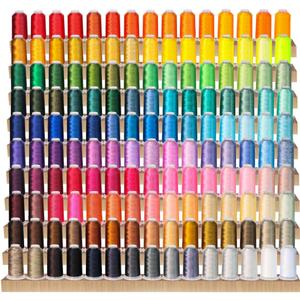 New brothread Embroidery Machine Thread 4000M/4400YD Each Spool Mega Kit 150 Vibrant Colors 40WT for Commercial, Industrial, Home-Used Embroidery Machines