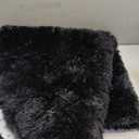 Black Round Rug 4ft Circle Fluffy Fuzzy Furry Rug for Bedroom Living Room Dorm Faux Sheepskin Fur Shaggy