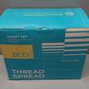 THREAD SPREAD 100% Egyptian Cotton Split King Sheets Sets for Adjustable Bed - Luxury 800 Thread Count 5 PC Split Top King Sheet (Light Blue), Breathable, Soft Cooling 16" Deep Pocket Hotel Sheets