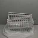 iSPECLE Deep Freezer Organizer Bins - Fits 7 Cu.Ft Chest Freezer, 8 Pack Stackable Wire Baskets(14.7" Length), Heavy Duty Coated Freezer Organizer, Rust Resistant for Frozen Food Sorting, White