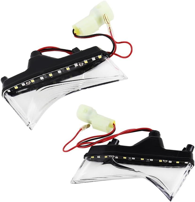 1 Pair Motorcycle LED Front Turn Signal Lights for Kawasaki Z900 Z650 20-24 White & Amber Daytime Running Lights Headlight