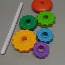 Baby Spinning Stacking Toys for Toddlers 1-3, Rainbow Ring Stacker Montessori Toys for Babies 6-12 Months, 1 2 3 One Year Old Girl Boy Christmas Birthday Gifts, Autism Sensory Learning Toy