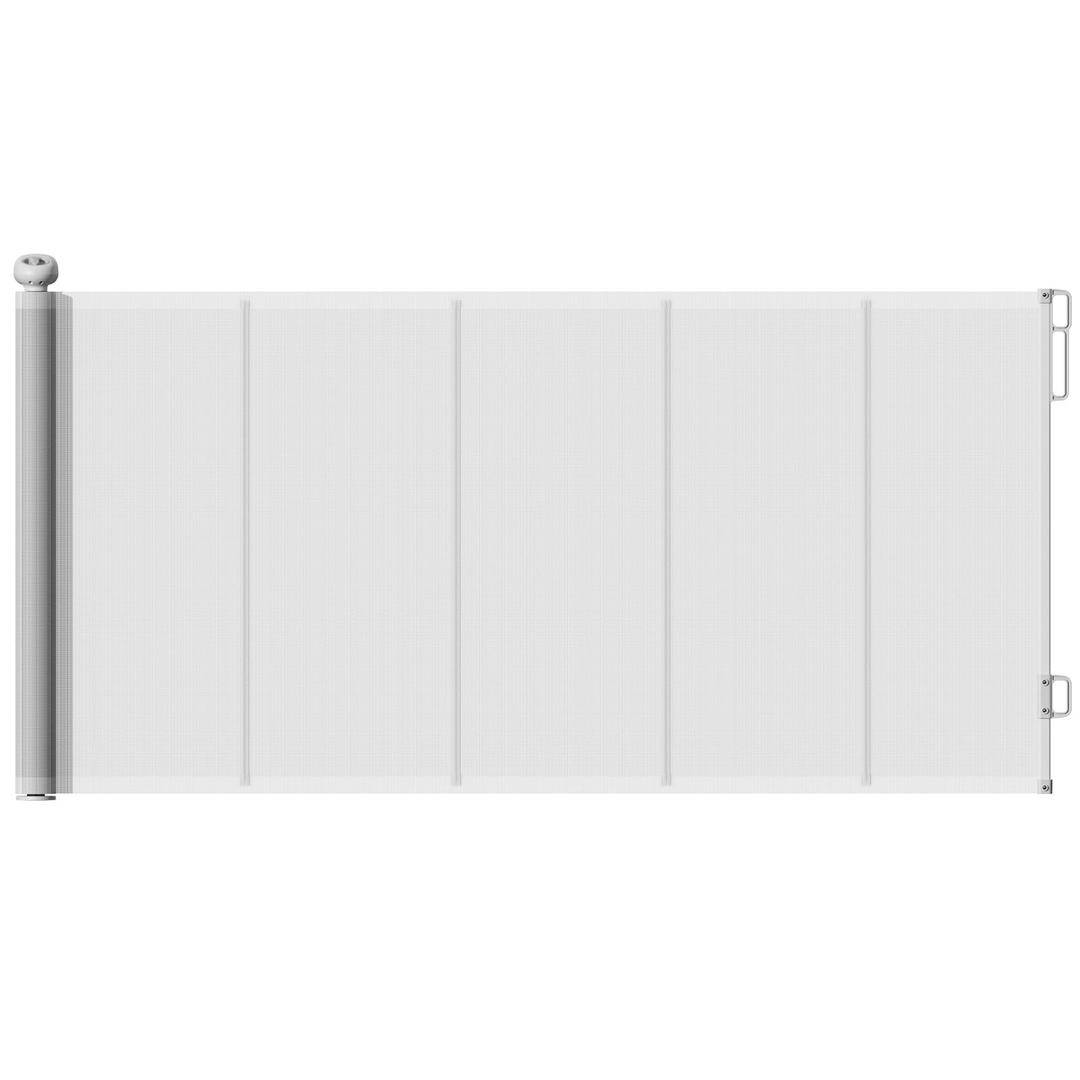 SUNGO 55" Retractable Baby Gates, 34" Tall Mesh Baby Gate with 4 Reinforced Rods, Prevents Kids & Dogs from Crawling Under, Retractable Dog Gate for Doorways, Hallways, Indoor/Outdoor, White