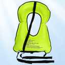 Snorkel Vest, Adults Portable Kayaking Buoyancy Inflatable Swim Vest Jackets, Diving Surfing Adjustable Snorkeling Vest Swimming Jacket for Outdoor Water Sports Fun Safety, Size Adult
