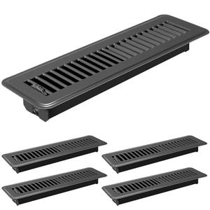 Tandefio 2" x 12" Floor Register Vent Covers Metal Heat Vent Register with Rust Proof Finish Heavy Duty Walkable Floor Vent Grille Easy to Adjust Air Supply Lever for Home Floor