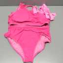 Herseas Women's One Bow Shoulder Bikini Sets 2 Piece Ruched Swimsuit Elegant Bathing Suit (X-Large)