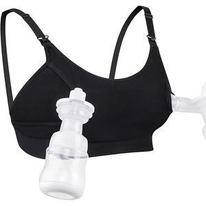 Momcozy Hands Free Pumping Bra, Adjustable Breast-Pumps Holding and Nursing Bra, Pumping & Nursing Bra in One, Size L