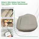 FZJDSD Tan Driver or Passenger Side Bottom Microfiber Leather Seat Cover Compatible with Mercedes Benz C250 C300 C350 2008-2014 Compatible with Mercedes Benz GLK250 GLK280 GLK300 GLK350 2008-2015