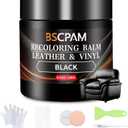 Black Leather Recoloring Balm,Leather Couch Scratch/Stain Remover,Leather Repair kit for Vinyl Furniture and Car Interior,Leather Dye Paint for Scratched and Faded Leather Couches