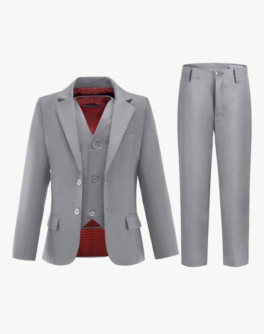 YuanLu Suits for Boys Ring Bearer Outfit Formal Vest and Pants Suit for Boy Wedding Suits Set 7 years