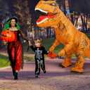 viwzon Inflatable Dinosaur Costume Adult & Kid, Blow Up Trex Costume for Parties Cosplay Funny Inflatable Suit