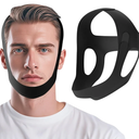 OHELEEP Anti Snore Chin Strap for CPAP Users, Snore Stopper Adjustable, Chin Strap for Sleeping Comfortable Stop Snoring Solution, Anti Snoring Devices Breathable and Reusable, Black, M