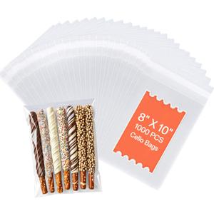 Joybest 1000 Pack - 8 x 10 Inch Clear Cellophane Bags, Self Sealing Cello Plastic Poly Bags for Cards, Envelopes, Photos, Prints