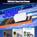 40W USB C Fast Charger for iPhone 17/ Air/16/15 Pro Max,2Pack 10FT Type C Charger Block & Cable, PD 3.0 Super Fast Charging for iPad Pro MacBook Air/Pro M1/M2, AirPods
