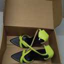 Pradize Black And Lime Green Sandals With Stiletto Heels (Lime green neon, EU-39=US-8)
