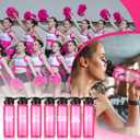 Inbagi 7 Pcs Cheerleader Gifts Bulk Cheer Water Bottle Cheerleader Water Bottle 24 oz Rose Red Plastic Sports Cups Appreciation Gift for Team Staff Women Daughter Student, 7 Styles