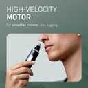 Panasonic Ear and Nose Hair Trimmer for Men with Vacuum Cleaning System, Powerful Motor and Dual-Edge Blades for Smoother Cutting, Wet/Dry ER-GN70-K (Black)