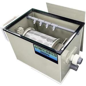 Rotary Drum Filter,Canister Filter,RDF Fully Automatic Water Self-Cleaning Filtration for Koi Pond,Fish Pond,Aquarium,Seedling Cultivation Base,Aquaculture,Hydroponics (3000GPH Basic Edition)