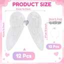 Tigeen 24 Pcs Fairy Wings Headband Angel Wings for Adult Angel Dress up Butterfly Costume Wing for Halloween Christmas Party