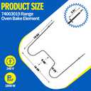 74003019 WP74003019 Range Oven Bake Element Compatible with Whirlpool Maytag Kenmore 3510KRW 3510PPA CRE9600BCL FCE10500A, AP6010824 Oven Bake Heating Element 240V 2800W Replace Y04000058 PS11744014