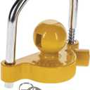 REESE Towpower 72783 Coupler Lock, Adjustable Storage Security, Heavy-Duty Steel, Yellow and Chrome ( Universal Fit)