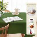 BYDOLL Table Cloth Green 60x120 Inch Tablecloth for 6 Foot Rectangle Tables Outdoor Washable Wrinkle Free and Spillproof Polyester Tablecloth for Festival Camping Picnic Party Cover