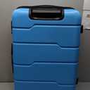 DUKAP RODEZ Hardside Luggage with Ergonomic Handles and TSA Lock | Spacious Travel Suitcase with Four Spinner Wheels and Studs | 24" Medium Luggage | Light Blue