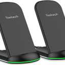 Yootech [2 Pack] Wireless Charger,10W Max Wireless Charging Stand,Compatible with iPhone 17/17 Pro/17 Pro Max/Air/16/15/14/13/SE 2022/12/11/X/8,Galaxy S25/S24/S23(No AC Adapter)