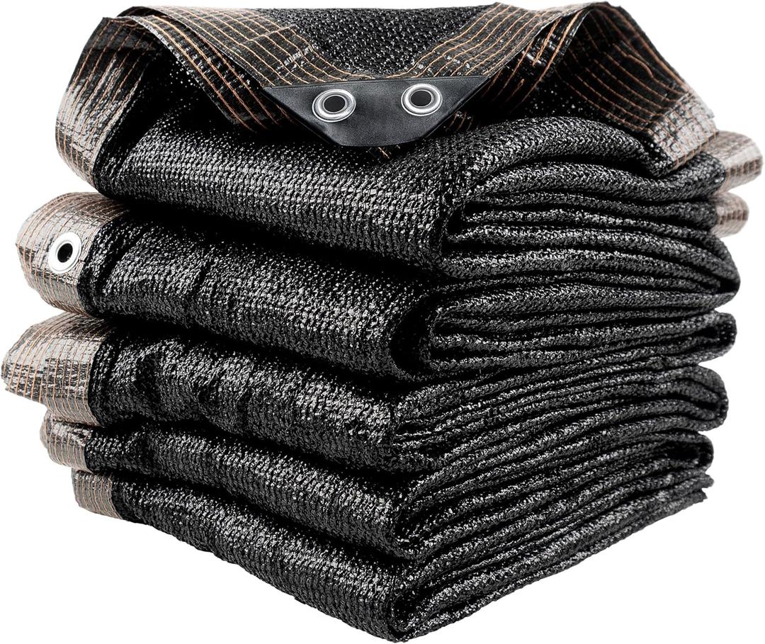 Shade Cloth, 30FT X 30FT 50% Black Outdoor Woven Sun Shade with Grommets, Durable Breathable Netting Shading Antifreezing for Patio, Garden, DIY Home, Plants Cover, Greenhouse, Dog Kennel
