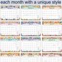 3 x 2026 Wall Calendar Flowers, Calendar 2026-2027, 18 Month, January 2026 to June 2027, Spiral Bound Hanging Calendars, 14.5" x 11.5" Large Print, Floral