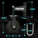 5inch Gate Wheels Fence Gate Wheel for Wooden or Metal Tube Gates, Upgrade Heavy Duty Gate Wheel 500lb Capacity Upright Spring-Loaded Gate Casters Suitable for Various Land Surfaces