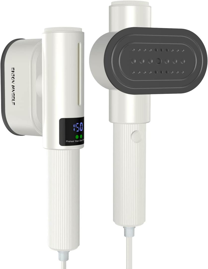 Handheld Steamer for Clothes, Mini Travel Clothes Steamer with LCD Screen, 90 Rotation Portable Garment Steamer for Home, Powerful Clothing Iron, Both Wet Steam and Dry Iron Handheld Steamer for Clothes, Mini Travel Clothes Steamer with LCD Screen, 90 Rotation Portable Garment Steamer for Home, Powerful Clothing Iron, Both Wet Steam and Dry Iron