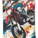 Dirt Bike Beach Towel Motocross Sports Sand-Free Microfiber Bath Towel Ultra Soft Quick Dry Pool Towel Absorbent Towel Lightweight Towel Gifts for Outdoor Bathroom Swimming Decor 31inx51in