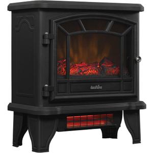 Duraflame DFI-550-22 Freestanding Infrared Quartz Fireplace Stove with Remote Control 1500W, Black