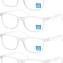 Blue Light Blocking Reading Glasses Men Large Wide Oversized Square Computer Readers Glasses for Big Head/Large Face