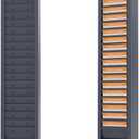OSKIE 25-pockets Metal Time Card Rack, Wall-Mountable, Powder gray-blue, Vertical Office Organizer, 2x5x30inches