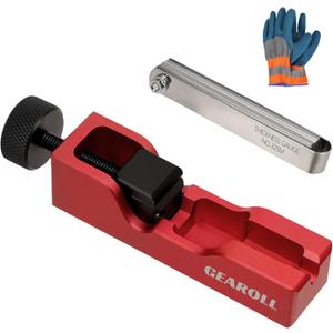 Spark Plug Gap Tool with 32 Blade Steel Feeler Gauge, Spark Plug Gapping Tool for Most 10mm 12mm 14mm 16mm Thread Spark Plugs, Red