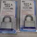 NOT A LOCK - 11134P/2PK 2 PK, Silver 2.5 x 2 x 1 Inches