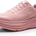 NORTIV 8 Women's Walking Shoes Cushion Running Tennis Shoes Active Float Non-Slip Comfortable Breathable Workout Gym Sports Athletic Fashion Sneakers, Pink, US 10