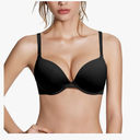 Push Up Thick Padded Plunge Underwire T Shirt Lace Bra Lift Support for Women Add One Cup Size 36B