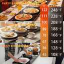 Food Warming Mat, 6-in-1 Electric Warming Tray,52 "x15 inch Large Heating Plate ，Ultra Thin Working Tempered Glass Panel for Keeping Food Hot, Portable Warmer for Parties Holiday Dinners